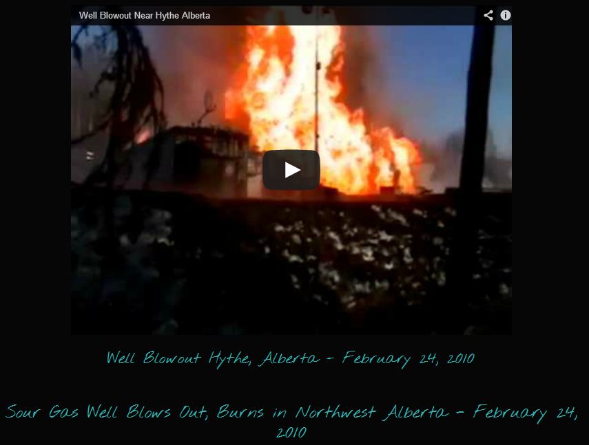 2010 02 24 Snap FrackingCanada Hythe Sour Gas Well Blow out