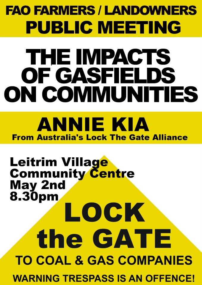 2013 05 02 Lock the Gate presentation Leitim Village