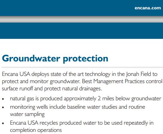 2013 05 11 Screen Capture EnCana's Jonah Field Best Management Practices Voluntary