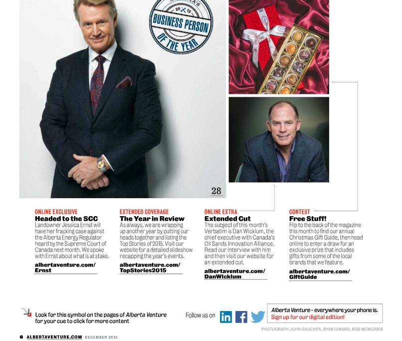 2015 December Alberta Venture Digital Magazine, Ernst vs AER heading to Supreme Court