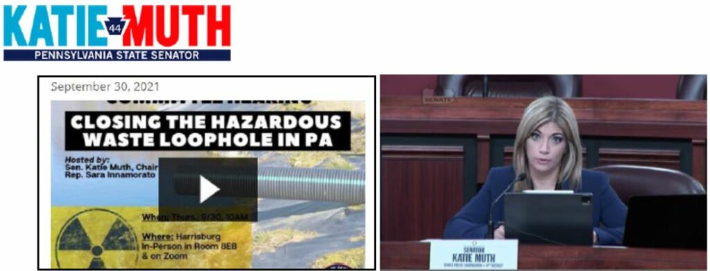 This image has an empty alt attribute; its file name is 2021-09-30-katie-muth-PA-State-Senator-posts-closing-the-hazardous-waste-loophole-in-PA-1024x391.jpg